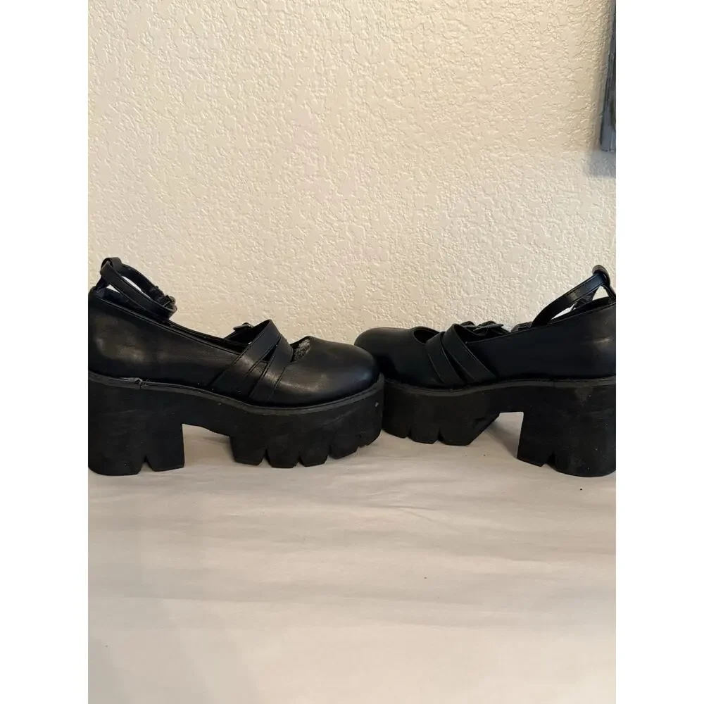 Goth N Rock Casual Goth Grunge Punk Y2K Women's Platform Shoes Size 38 US 7 - Picture 6 of 11